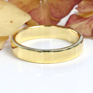 4mm 18ct Gold Flat Wedding Ring