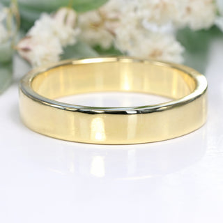4mm 18ct Gold Flat Wedding Ring