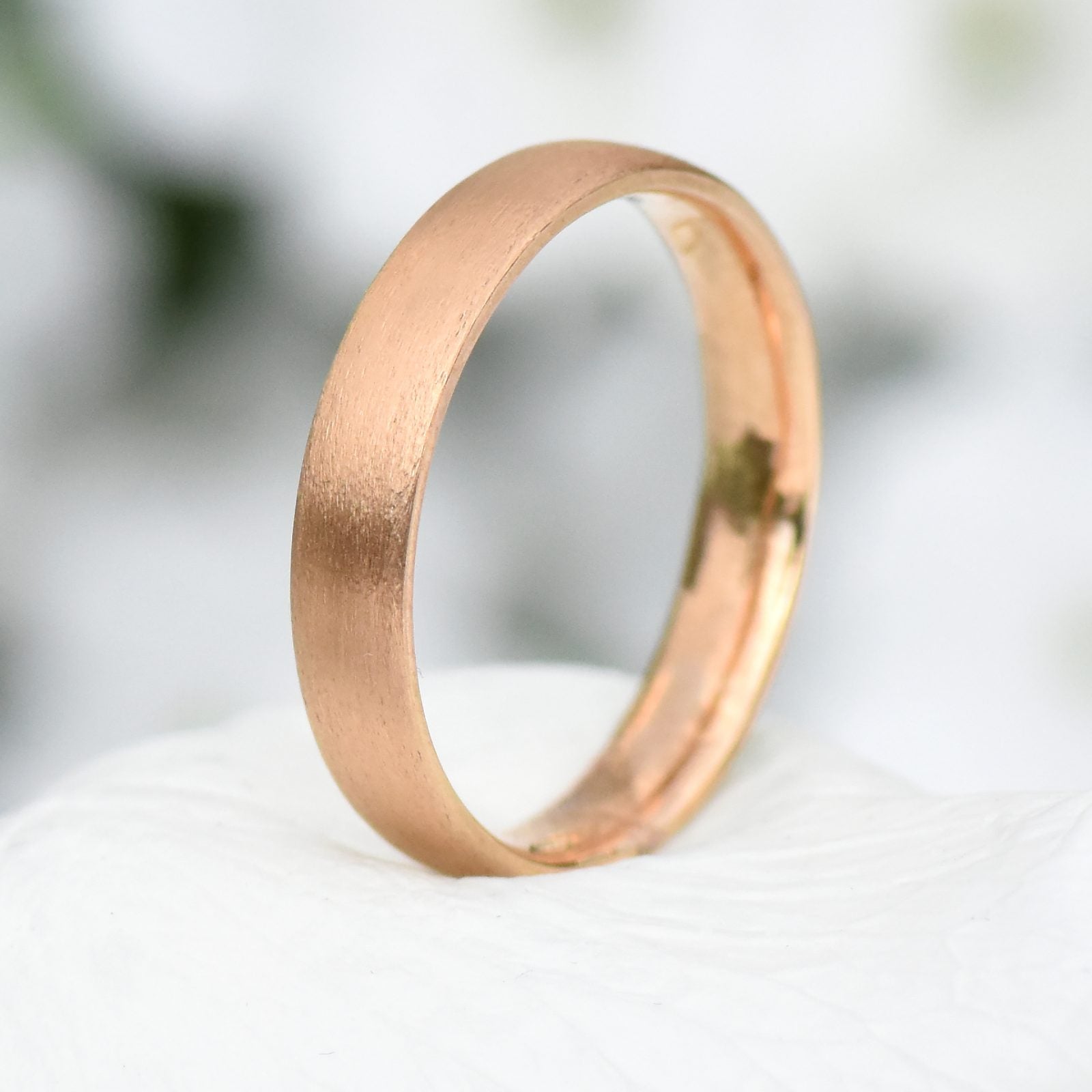 rose gold 4mm comfort fit 18ct gold ring