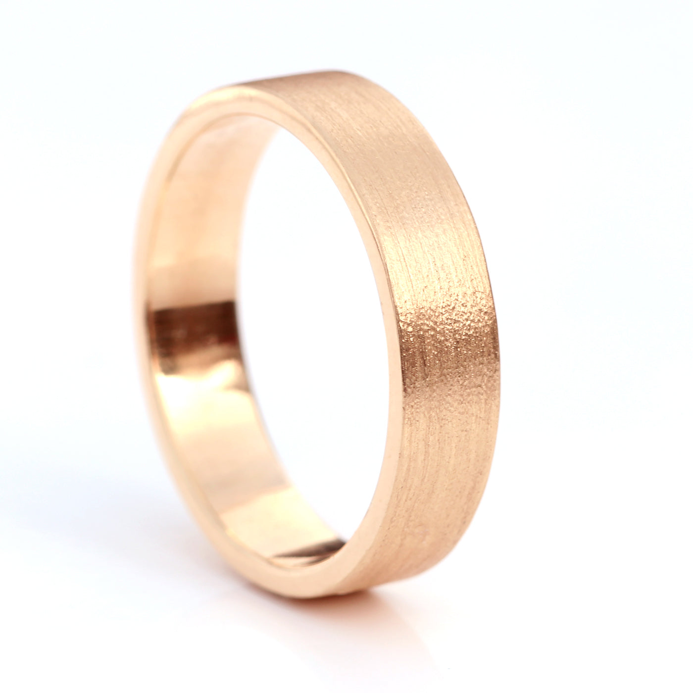 5mm flat wedding ring rose gold