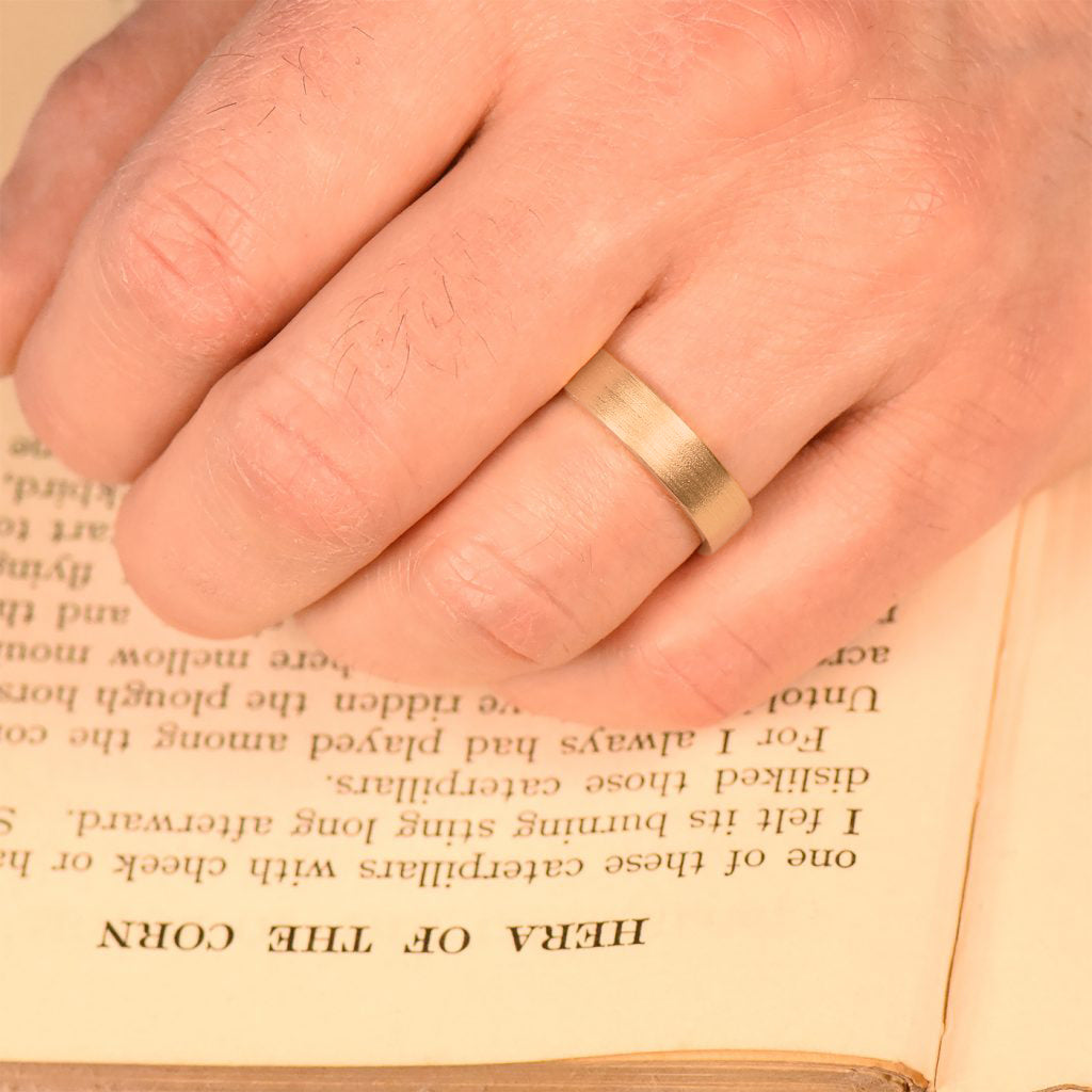 5mm Flat 18ct Rose Gold Wedding Ring