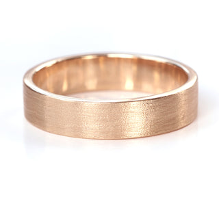 5mm flat wedding ring rose gold