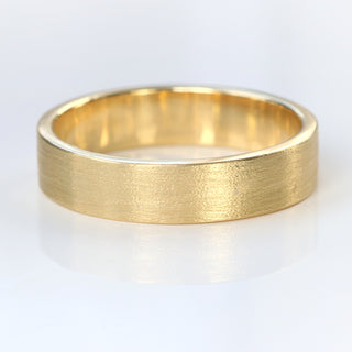 5mm flat wedding ring yellow gold