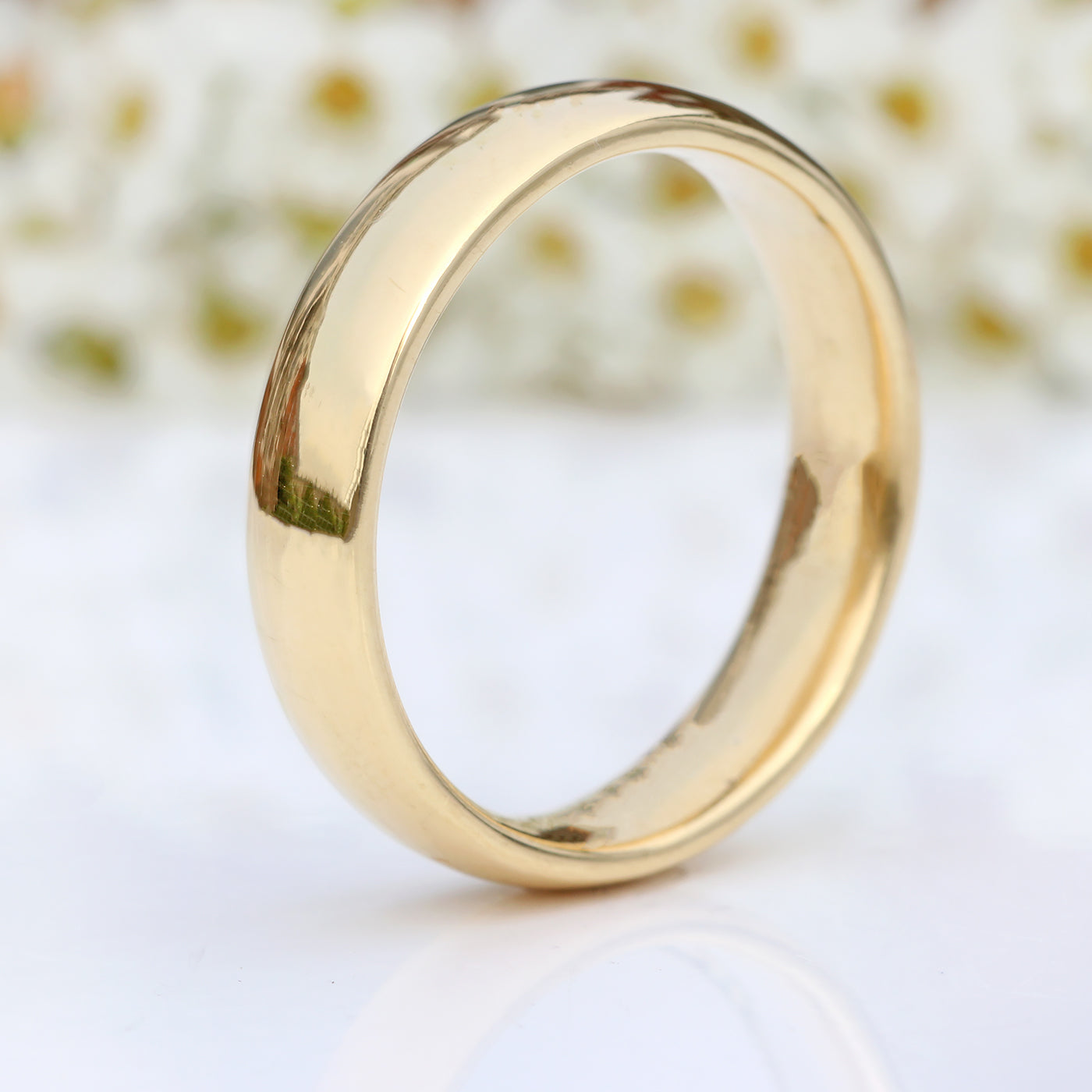 5mm comfort fit wedding ring, 18ct gold