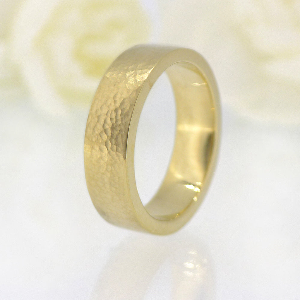 6mm Hammered Wedding Ring