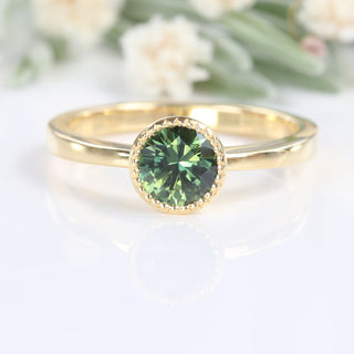 Custom 18ct Gold Parti Sapphire Solitaire Engagement Ring