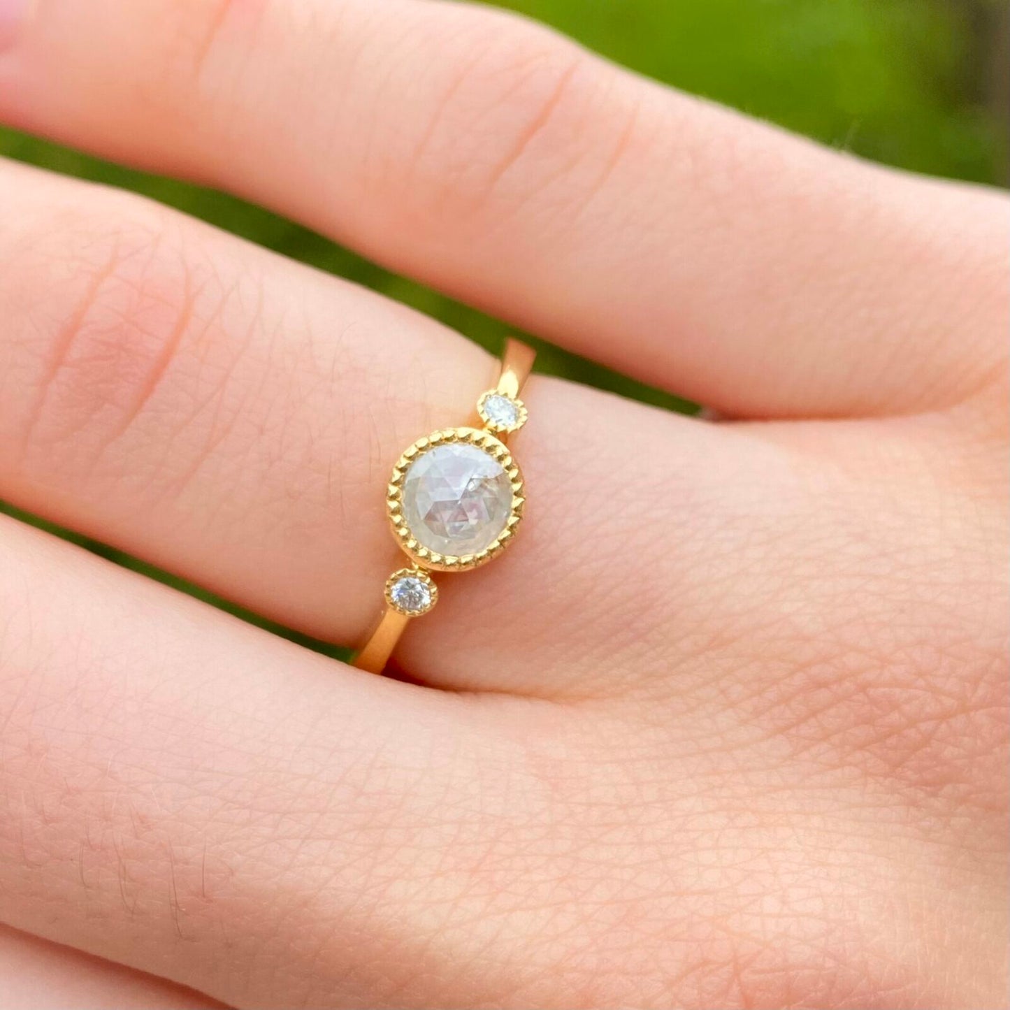 18ct Gold Icy Trilogy Diamond Engagement Ring (Size K, Resize J - M)