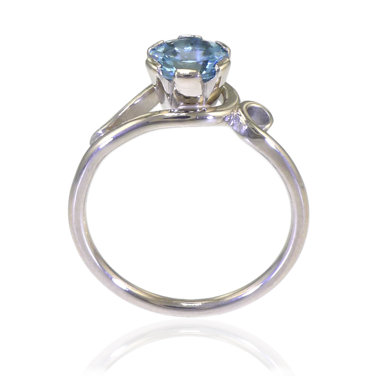 Aquamarine Ring in Art Nouveau Style