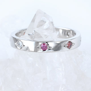 Custom Birthstone Eternity Band in Platinum