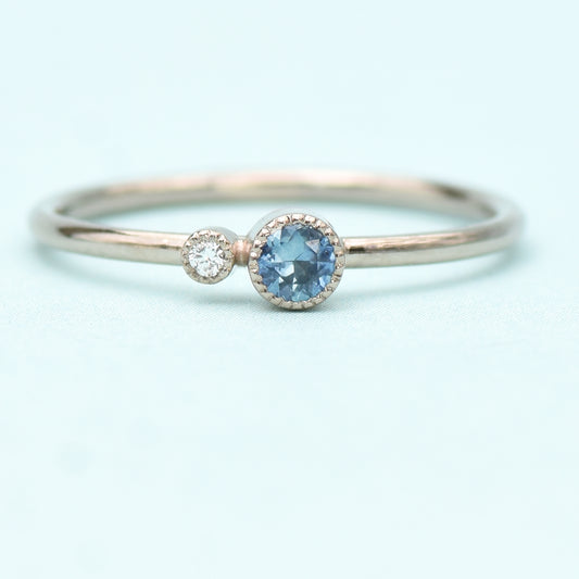 sapphire birthstone stacking ring