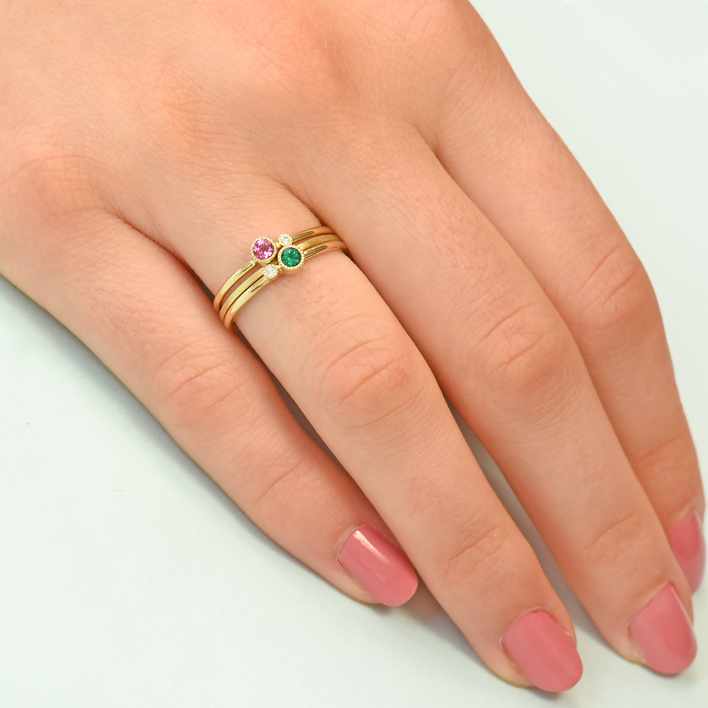 Stackable birthstone deals eternity bands