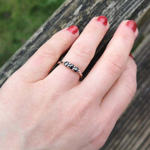 Black diamond trilogy ring Clearance