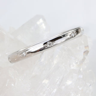 Custom Bead Set Diamond Wedding or Eternity Ring in 950 Platinum