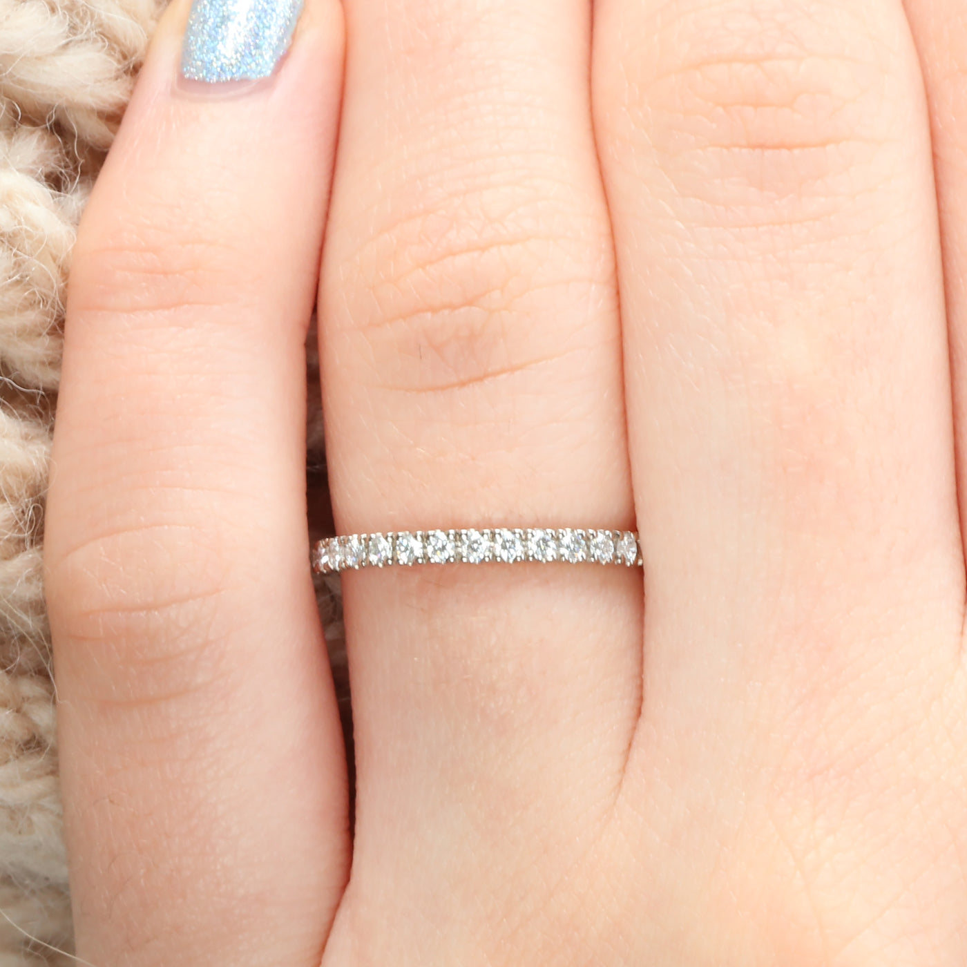 18ct White Gold Fair Trade Diamond Half Eternity Ring