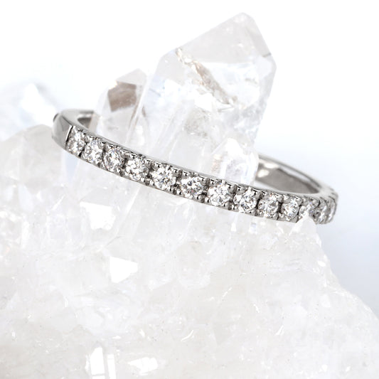 Diamond Half Eternity Ring in 950 Platinum