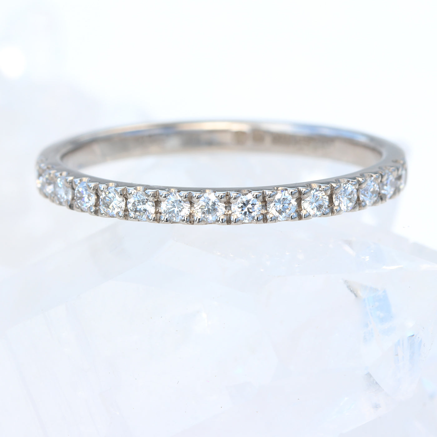 18ct White Gold Fair Trade Diamond Half Eternity Ring