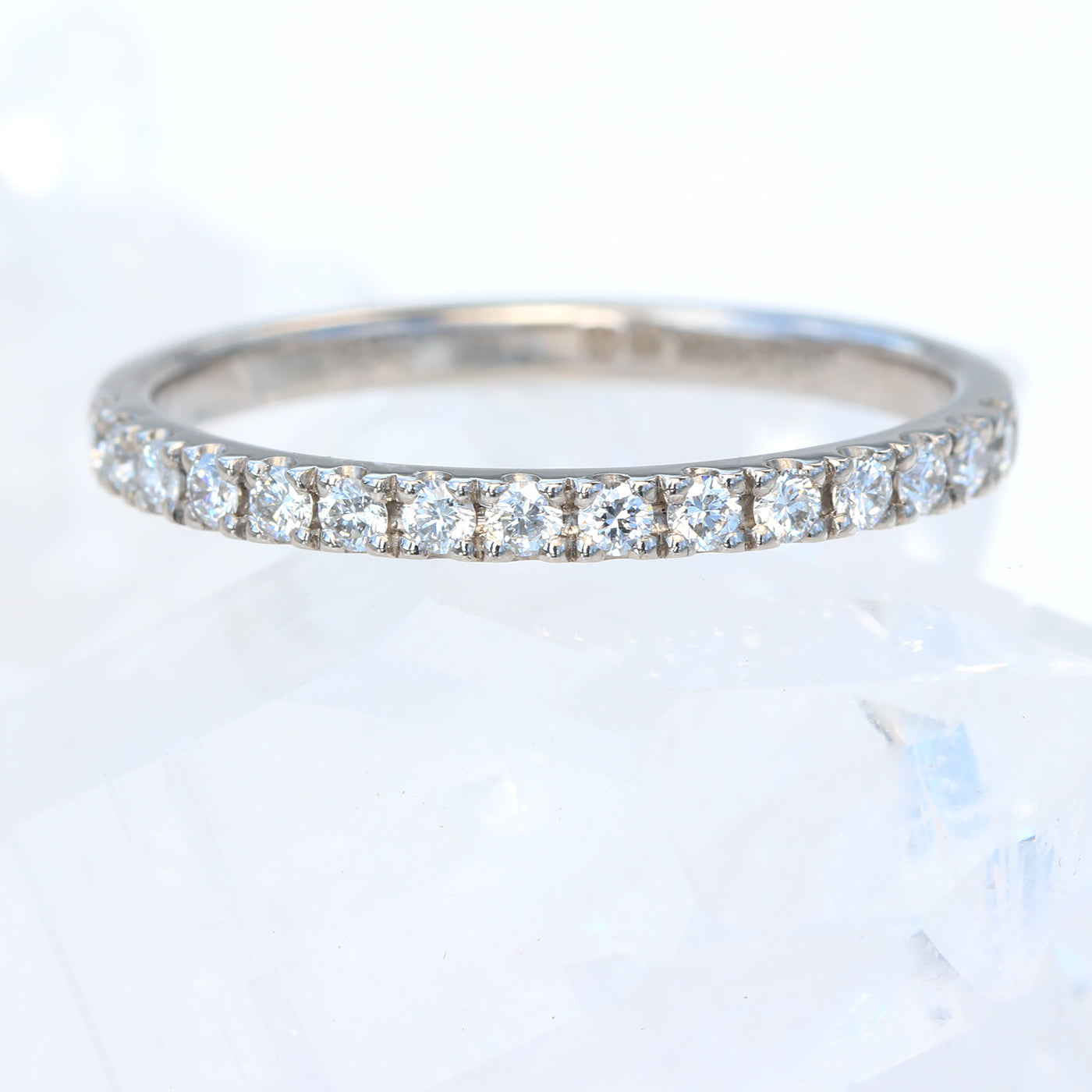 Platinum 15 Pavé Diamond Wedding Ring