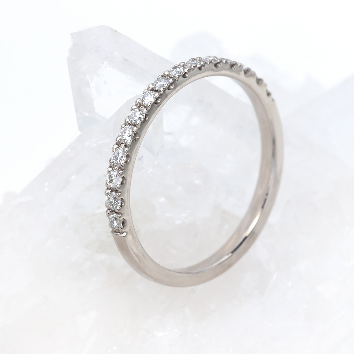 Diamond Half Eternity Ring in 950 Platinum