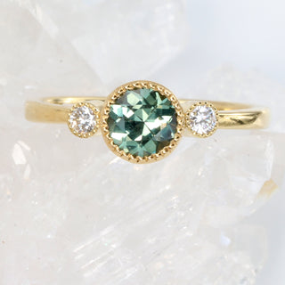 18ct Gold Parti Sapphire and Diamond Trilogy Engagement Ring