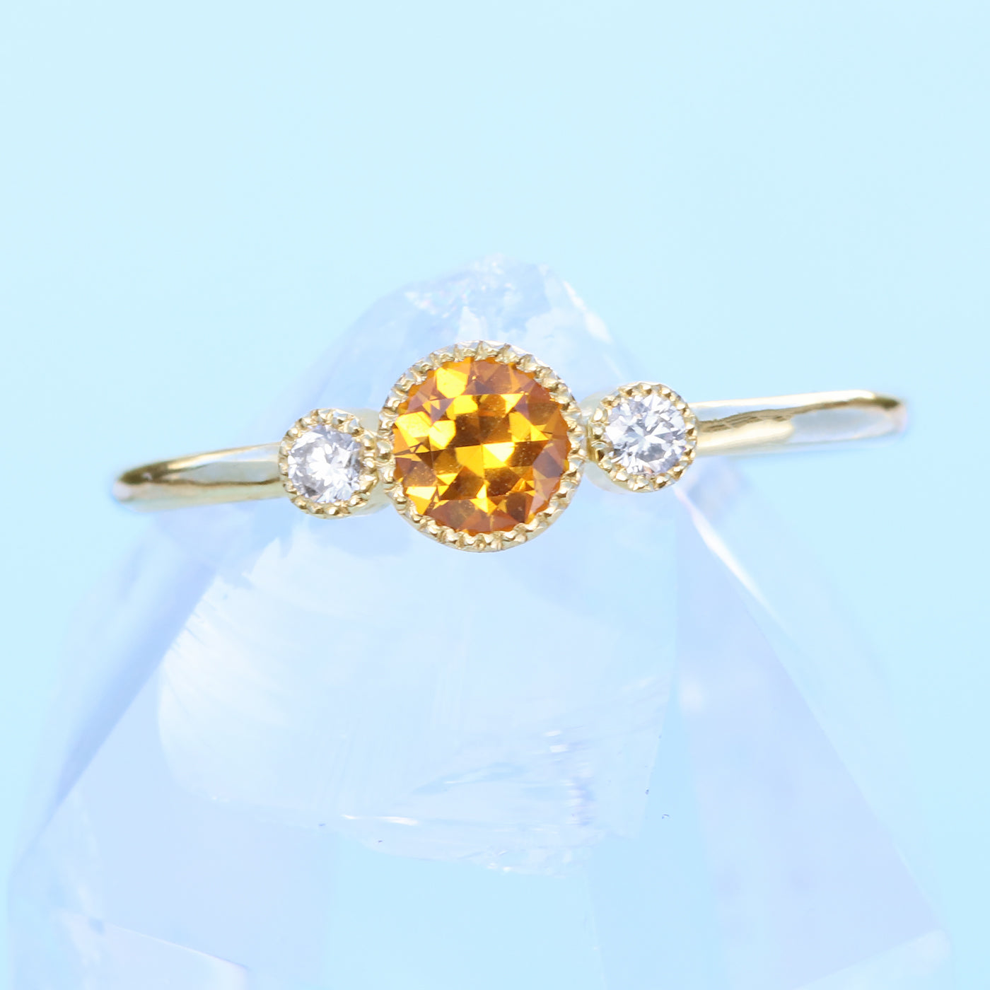 honey sapphire ring