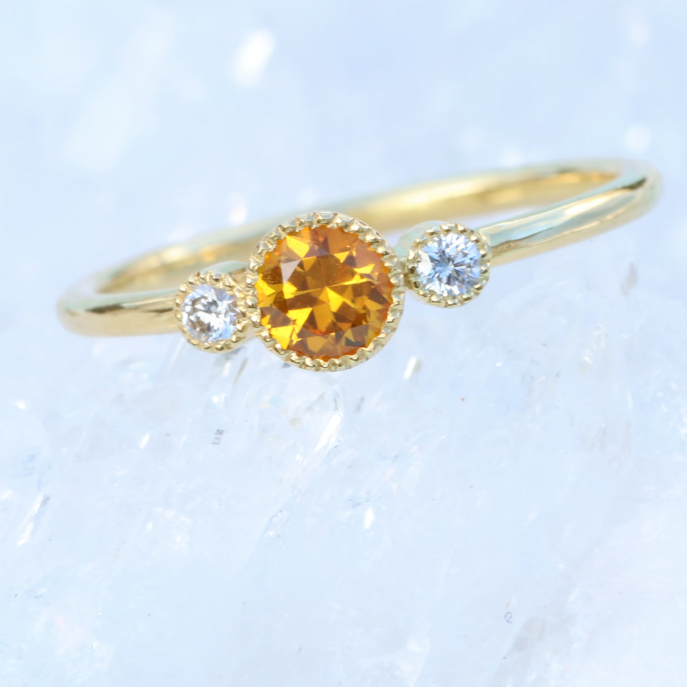 honey sapphire ring