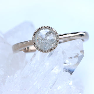 Custom 18ct White Gold Icy Diamond Solitaire Engagement Ring