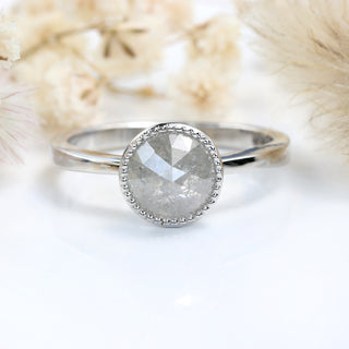 Custom Platinum Icy Diamond Solitaire Engagement Ring