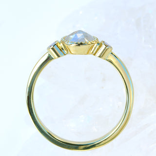 Custom 18ct Gold Icy Trilogy Diamond Engagement Ring