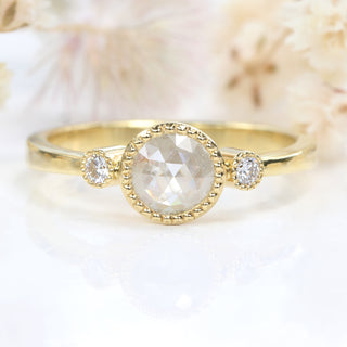 Custom 18ct Gold Icy Trilogy Diamond Engagement Ring