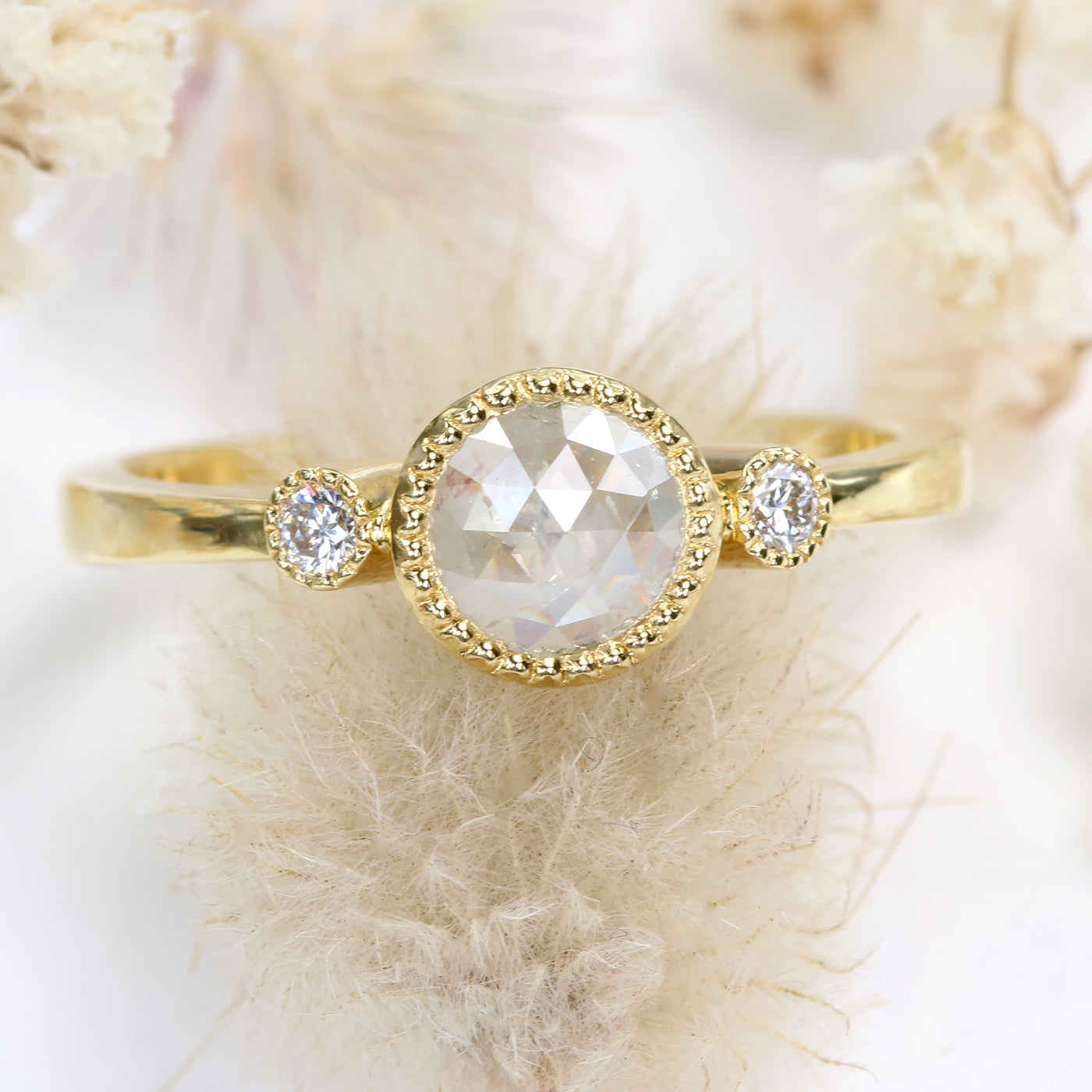 18ct Gold Icy Trilogy Diamond Engagement Ring (Size K, Resize J - M)
