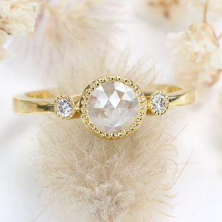 Custom 18ct Gold Icy Trilogy Diamond Engagement Ring