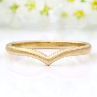 18ct Gold Plain Wishbone Wedding Ring