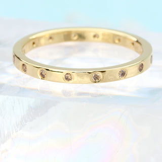 18ct gold champagne diamond ring