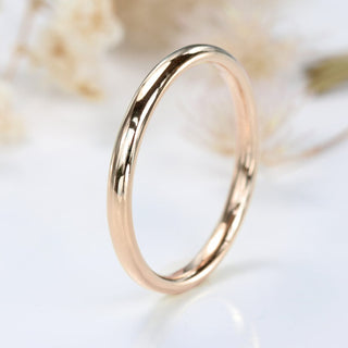 18ct Rose Gold 2mm Comfort Fit Court Wedding Ring
