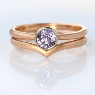 sapphire wishbone ring set