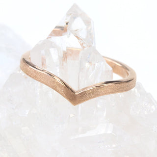 18ct Rose Gold Plain Wishbone Wedding Ring