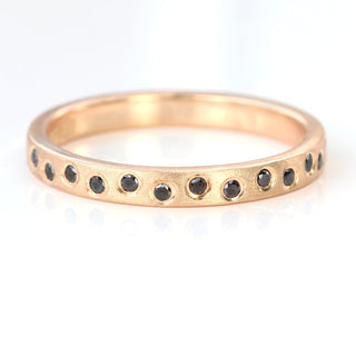 black diamond eternity ring rose gold