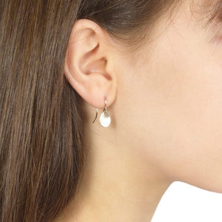 flower petal earrings in white gold