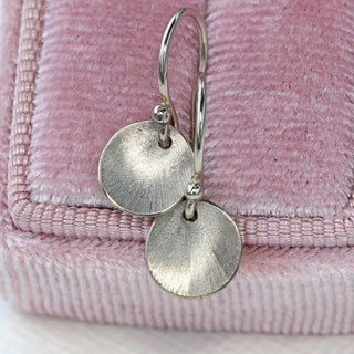 18ct White Gold Flower Petal Earrings