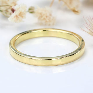 2mm x 1.5mm Flat 18ct Gold Wedding Ring