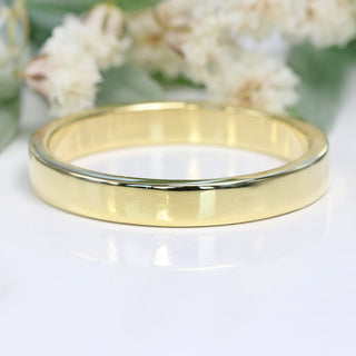 3mm 18ct Gold Flat Wedding Ring