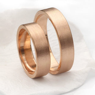 5mm Flat 18ct Rose Gold Wedding Ring