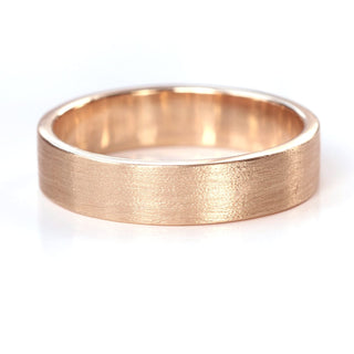 5mm flat wedding ring rose gold