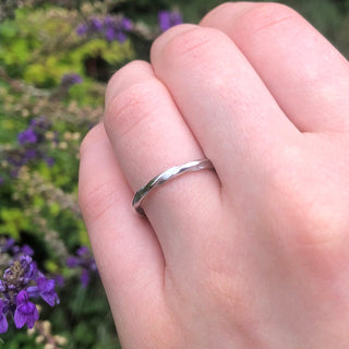 950 Platinum Spun Silk Triple Twist Wedding Ring