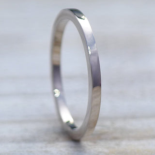 Custom 1.5mm Skinny Square Profile Wedding Ring