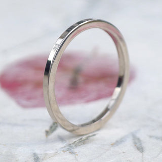 Custom 1.5mm Skinny Square Profile Wedding Ring