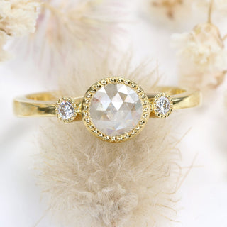 Custom 18ct Gold Icy Trilogy Diamond Engagement Ring