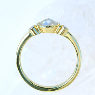 Custom 18ct Gold Icy Trilogy Diamond Engagement Ring