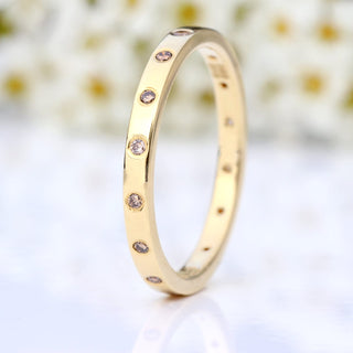 champagne diamond wedding ring