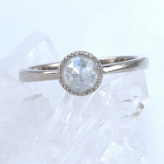 Custom 18ct White Gold Icy Diamond Solitaire Engagement Ring